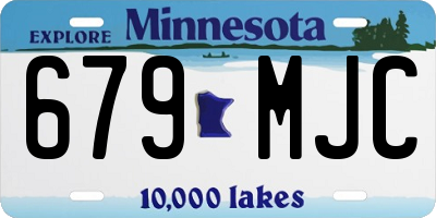 MN license plate 679MJC