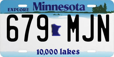 MN license plate 679MJN