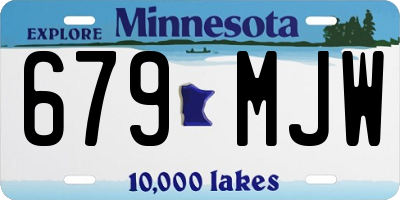 MN license plate 679MJW