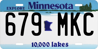 MN license plate 679MKC