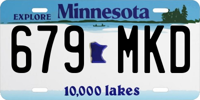 MN license plate 679MKD