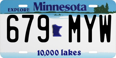 MN license plate 679MYW