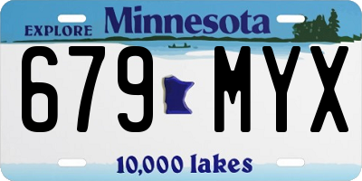 MN license plate 679MYX