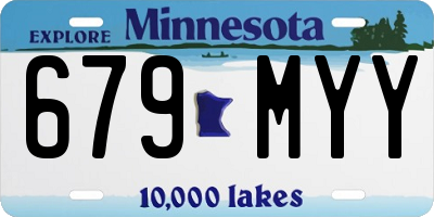 MN license plate 679MYY