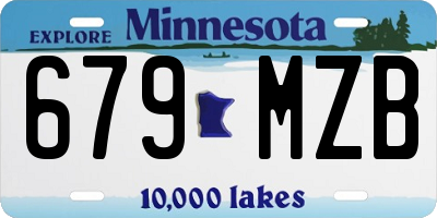 MN license plate 679MZB