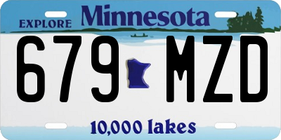 MN license plate 679MZD