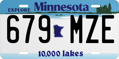 MN license plate 679MZE