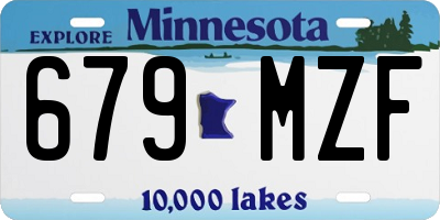 MN license plate 679MZF