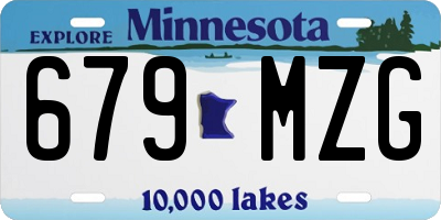 MN license plate 679MZG
