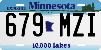 MN license plate 679MZI