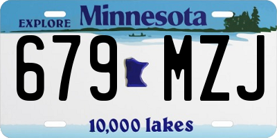 MN license plate 679MZJ
