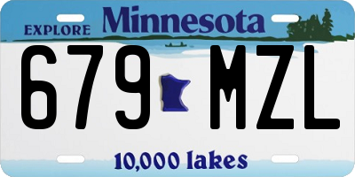 MN license plate 679MZL