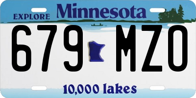 MN license plate 679MZO