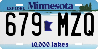 MN license plate 679MZQ