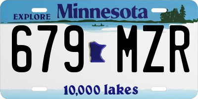 MN license plate 679MZR