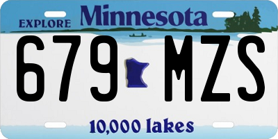 MN license plate 679MZS