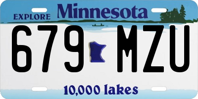 MN license plate 679MZU