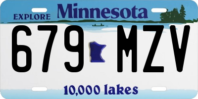 MN license plate 679MZV