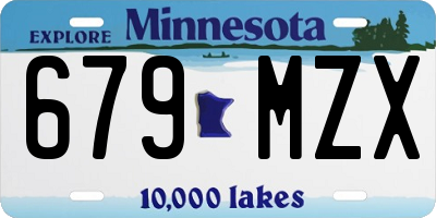MN license plate 679MZX