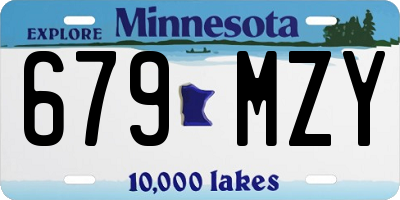 MN license plate 679MZY