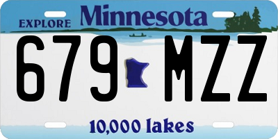 MN license plate 679MZZ