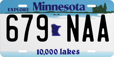 MN license plate 679NAA