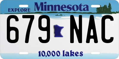 MN license plate 679NAC