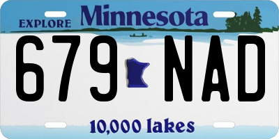 MN license plate 679NAD