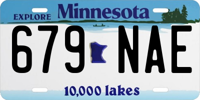 MN license plate 679NAE