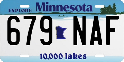MN license plate 679NAF