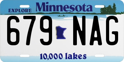 MN license plate 679NAG
