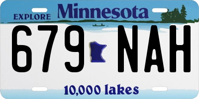 MN license plate 679NAH