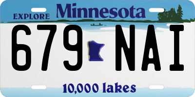 MN license plate 679NAI