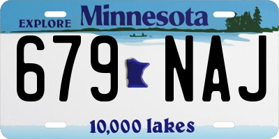 MN license plate 679NAJ