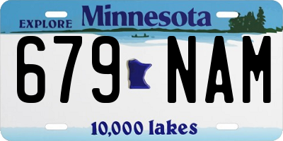 MN license plate 679NAM