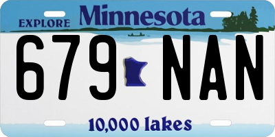 MN license plate 679NAN