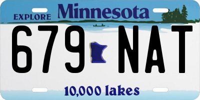 MN license plate 679NAT