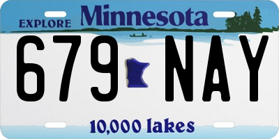 MN license plate 679NAY