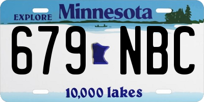 MN license plate 679NBC