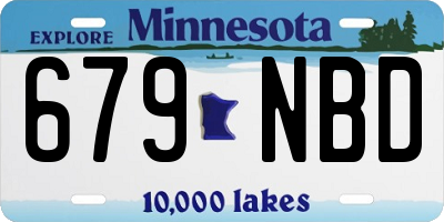 MN license plate 679NBD