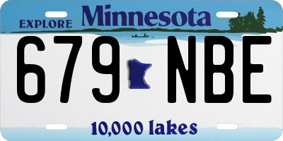 MN license plate 679NBE