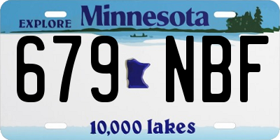 MN license plate 679NBF