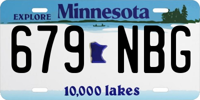 MN license plate 679NBG