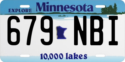 MN license plate 679NBI