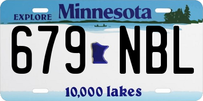 MN license plate 679NBL