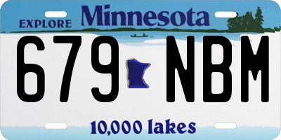 MN license plate 679NBM