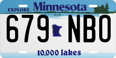 MN license plate 679NBO