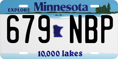 MN license plate 679NBP