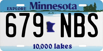 MN license plate 679NBS