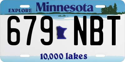 MN license plate 679NBT